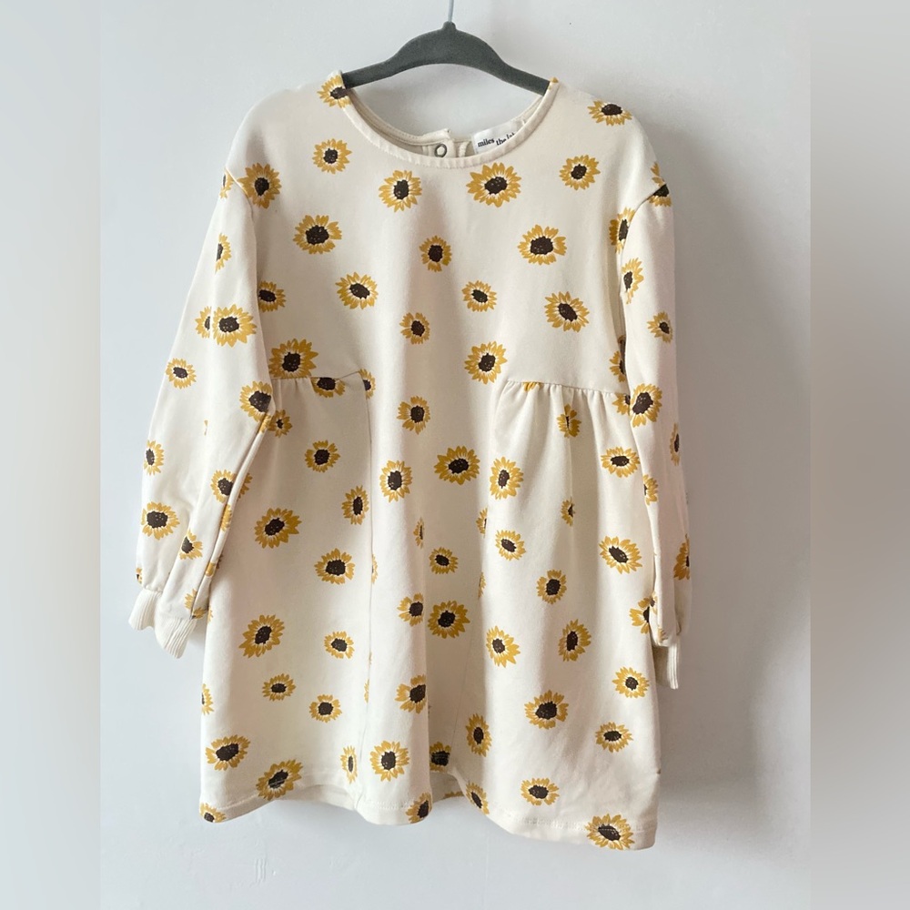 Sunflower Print MTL Sweater Dress 3T/4T